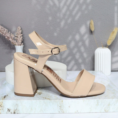 Sandalia tacon nude charol para mujer J141-Z471