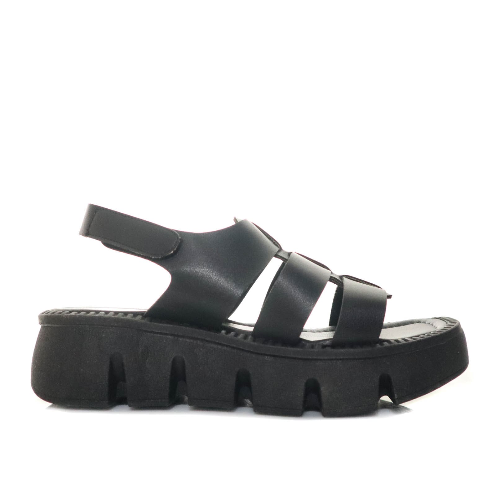 Sandalia plataforma baja negro para mujer JULIETA-Z610