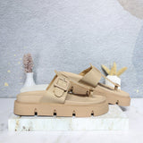 Sandalia plana arena para mujer K068-Z111