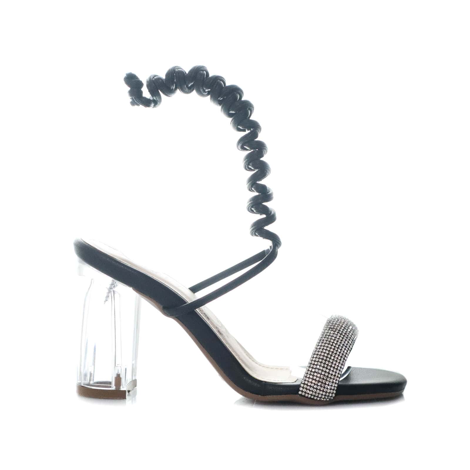 Sandalia tacon negro para mujer K12-Z471