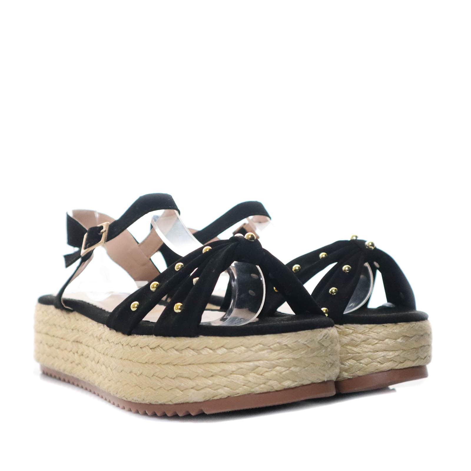 Plataforma baja negro nobuck para mujer L136-Z471