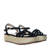 Plataforma baja negro nobuck para mujer L182-Z471