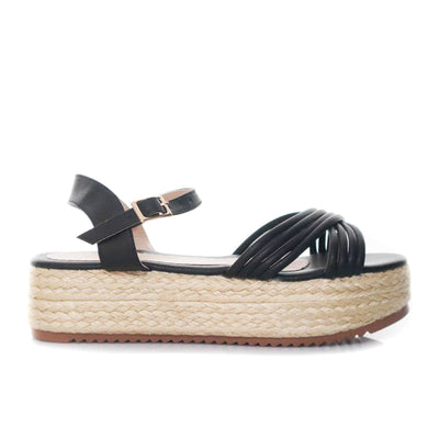 Plataforma baja negro para mujer L199-Z471