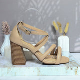 Sandalia tacon arena para mujer L30-Z686
