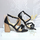 Sandalia tacon negro para mujer L30-Z686