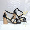 Sandalia tacon negro para mujer L30-Z686
