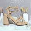 Sandalia tacon arena para mujer L46-Z686