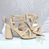 Sandalia tacon arena para mujer L46-Z686