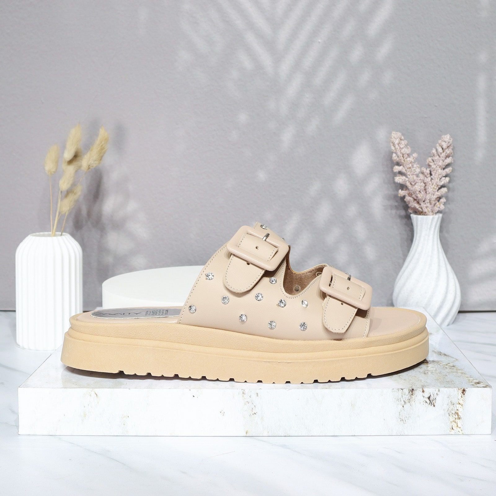 Plataforma baja beige para mujer LB206-Z409