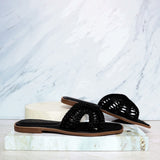 Sandalia plana negro para mujer M082-Z111