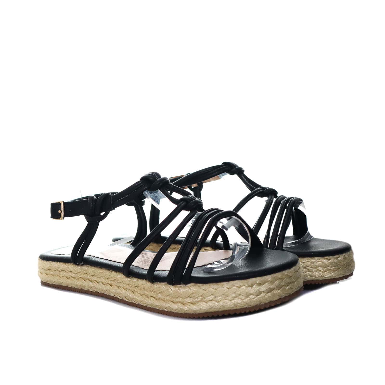 Sandalia plana negro para mujer M128-Z471