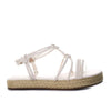 Sandalia plana talco para mujer M128-Z471