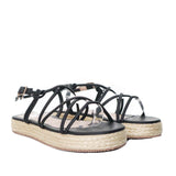 Sandalia plana negro para mujer M86-Z471
