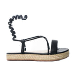 Sandalia plana negro para mujer M95-Z471