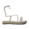 Sandalia plana talco para mujer M95-Z471