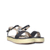 Sandalia plana negro para mujer M96-Z471