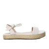 Sandalia plana talco para mujer M96-Z471