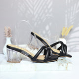 Sandalia tacon negro para mujer N26-Z686