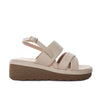 Sandalia plataforma baja beige para mujer P044-Z25