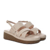 Sandalia plataforma baja beige para mujer P044-Z25