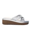 Sandalia plataforma baja plata para mujer P056-Z25