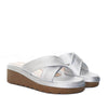 Sandalia plataforma baja plata para mujer P056-Z25
