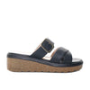 Sandalia plataforma baja negro para mujer P076-Z25