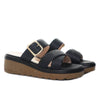 Sandalia plataforma baja negro para mujer P076-Z25