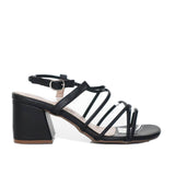 Sandalia tacon negro para mujer Q113-Z471