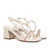 Sandalia tacon champaña para mujer Q117-Z471