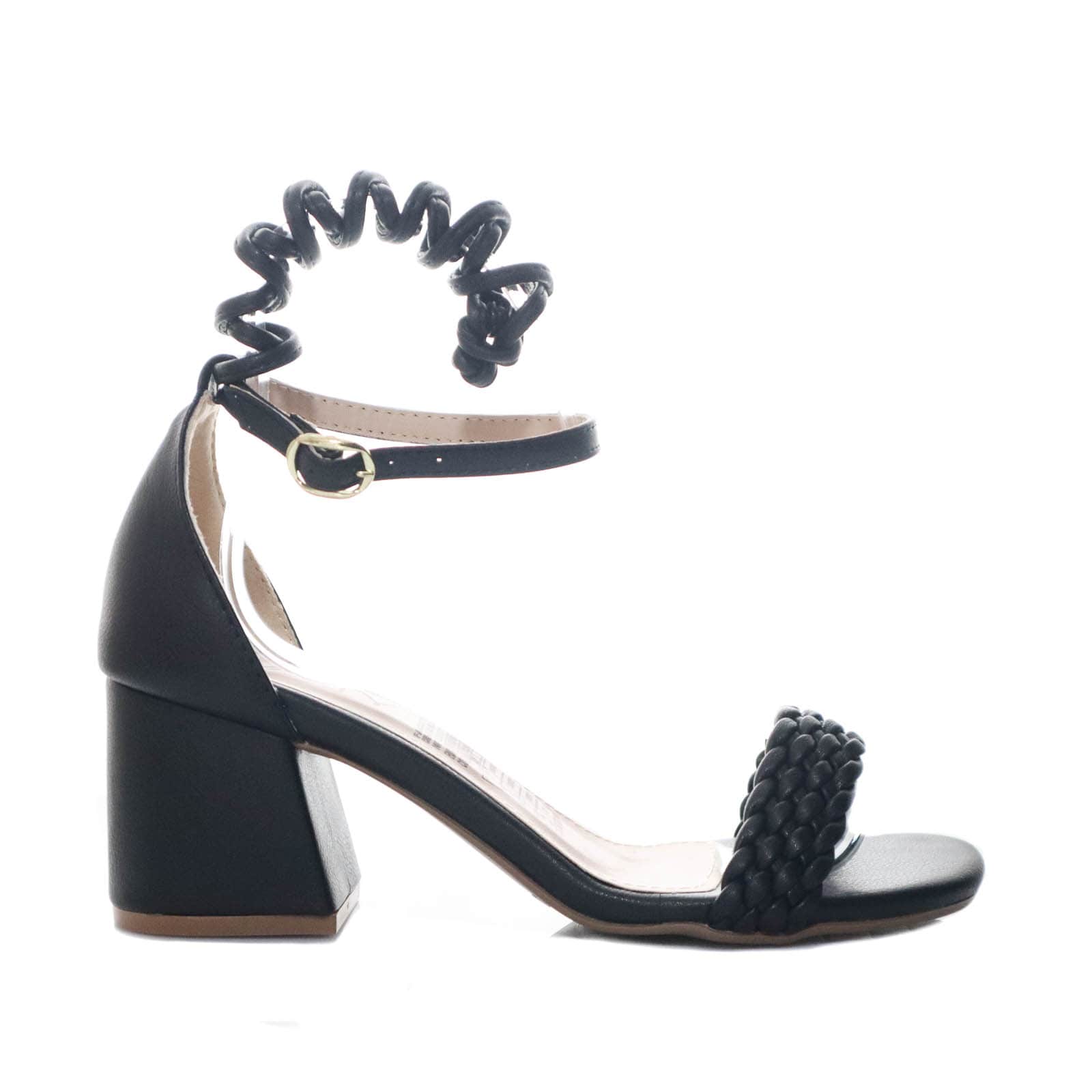 Sandalia tacon negro para mujer Q121-Z471