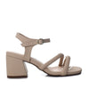 Sandalia tacon arena claro para mujer Q168-Z471