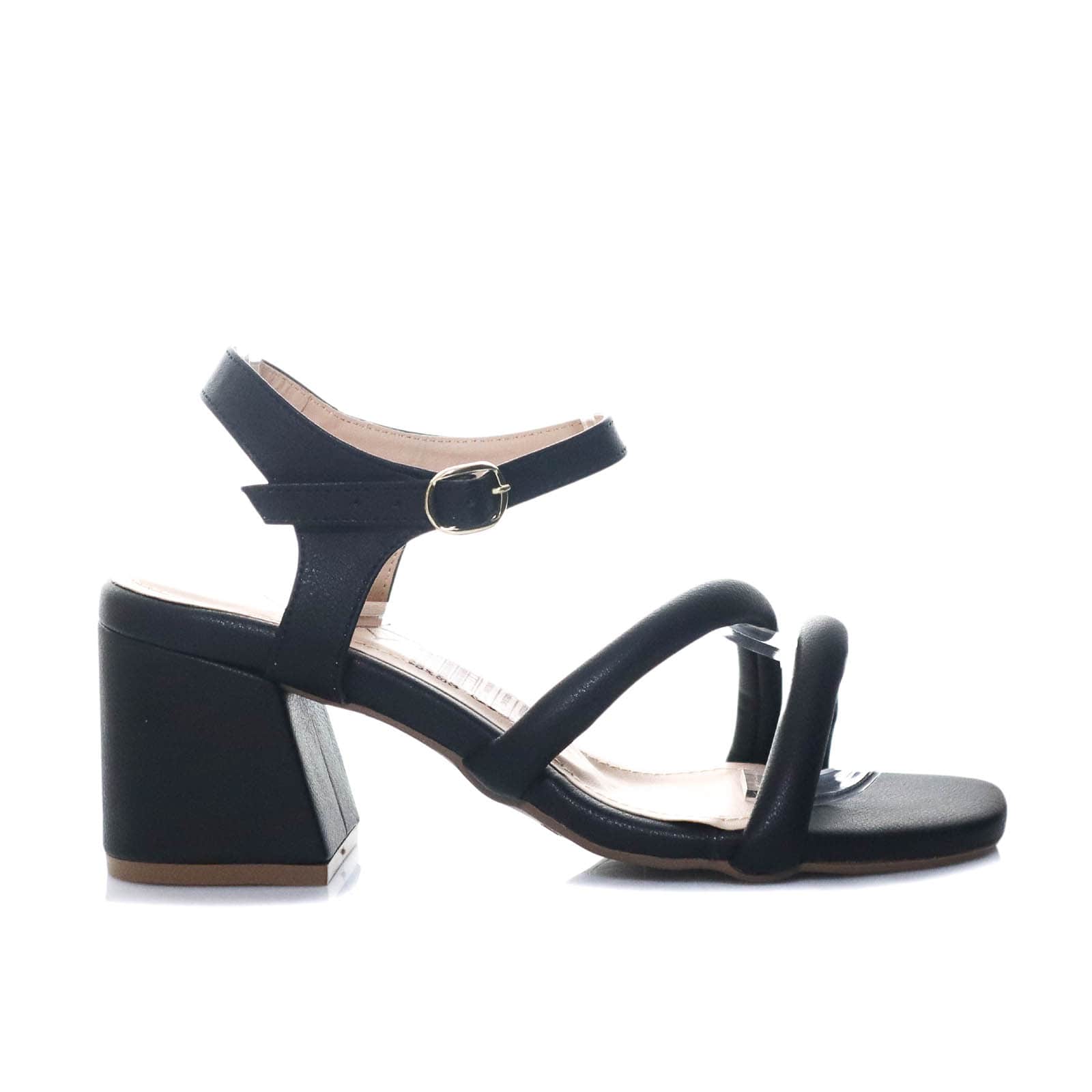 Sandalia tacon negro para mujer Q168-Z471