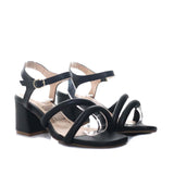 Sandalia tacon negro para mujer Q168-Z471