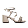 Sandalia tacon champaña para mujer Q173-Z471
