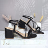 Sandalia tacon negro para mujer Q203-Z471