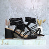 Sandalia tacon negro para mujer Q230-Z471