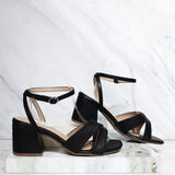 Sandalia tacon negro para mujer Q278-Z471