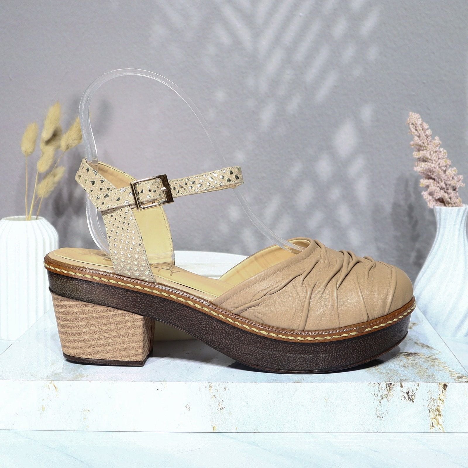 Sleidy camel cuero para mujer S126-Z06