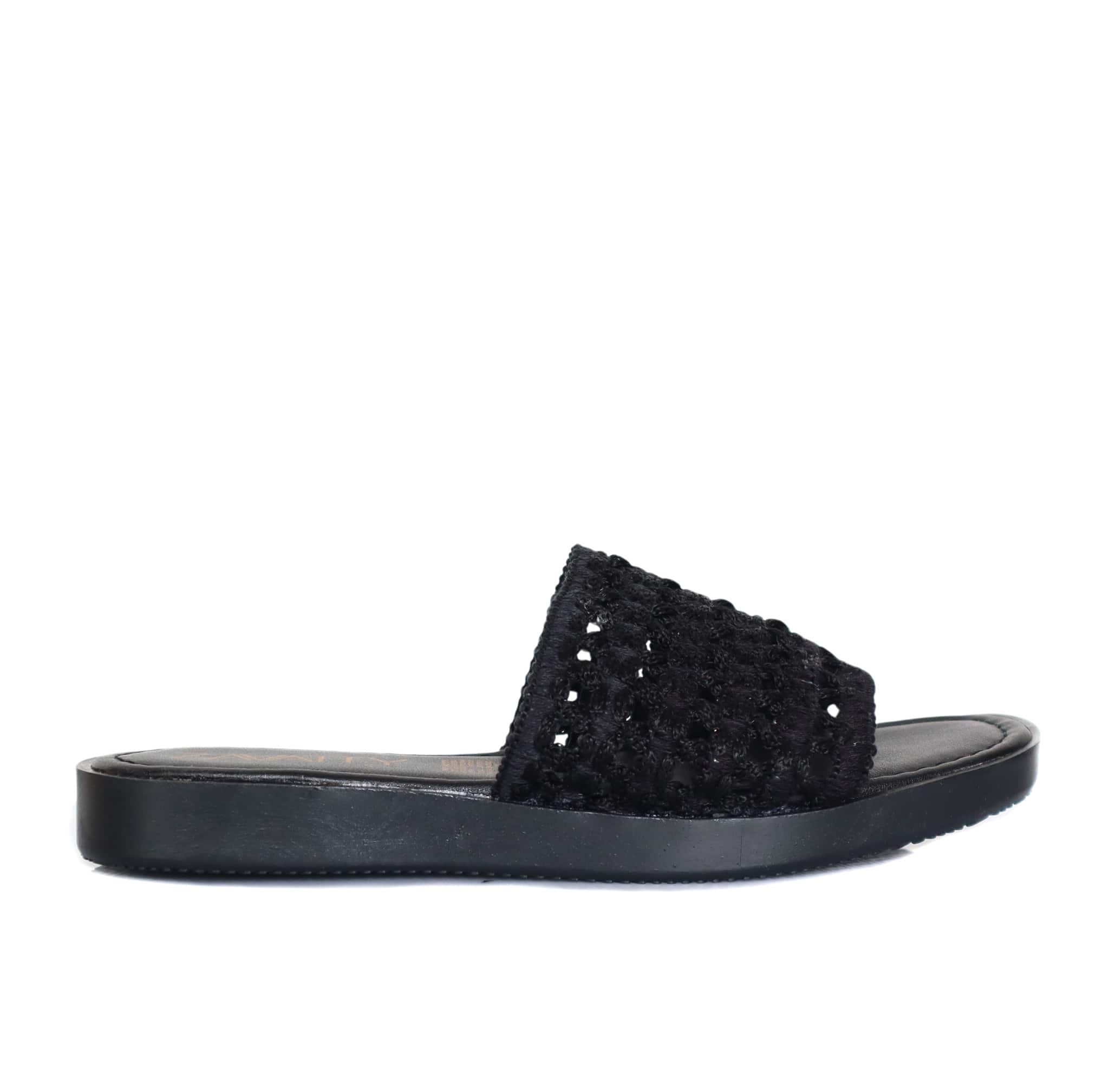 Sandalia plana negro para mujer S604-Z438