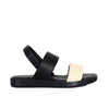 Sandalia plana negro combinado para mujer S619-Z438