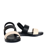 Sandalia plana negro combinado para mujer S619-Z438