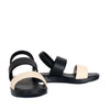 Sandalia plana negro combinado para mujer S619-Z438