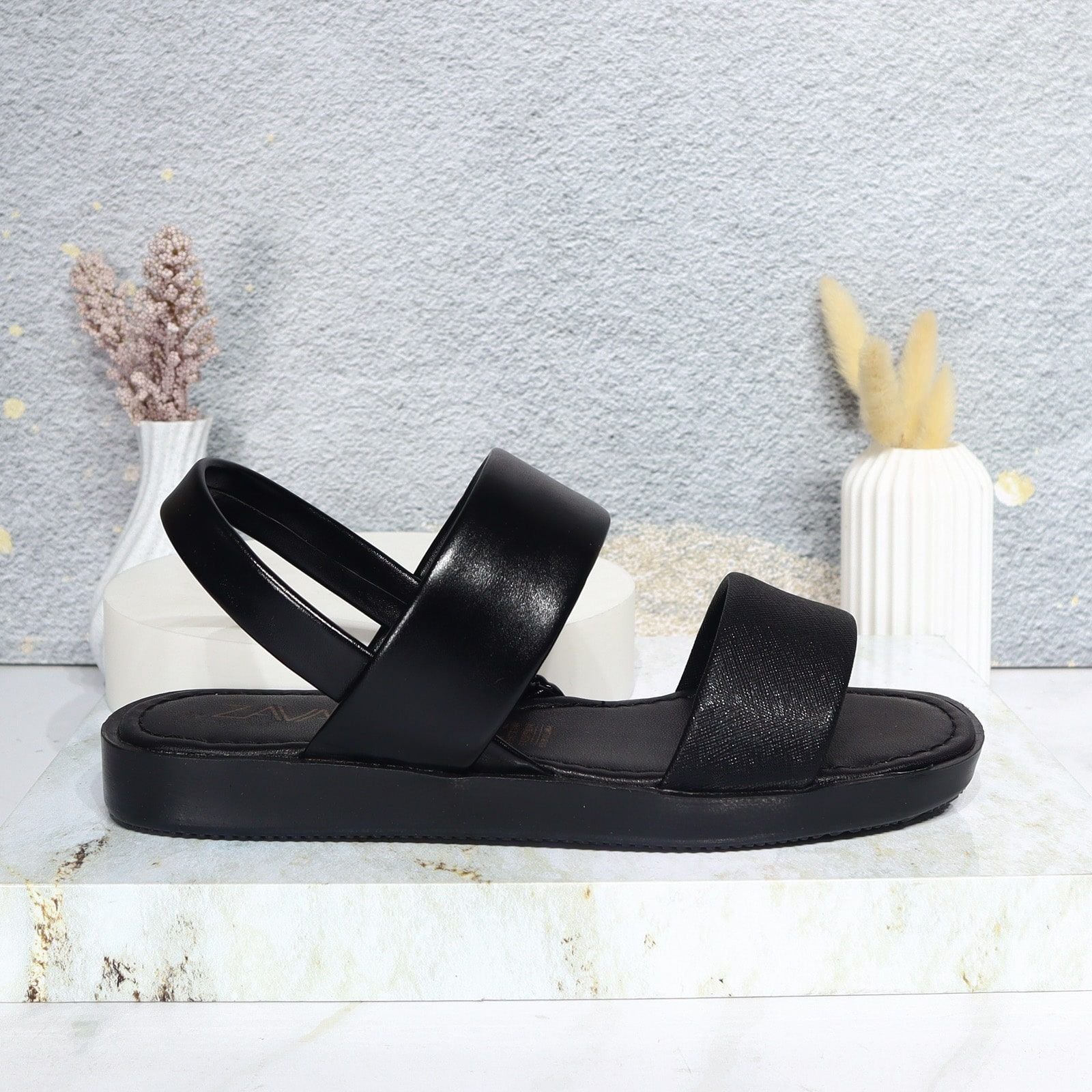 Sandalia plana negro para mujer S630-Z438