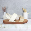 Sandalia plana talco para mujer S630-Z438