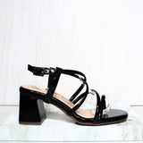 Sandalia 5 1/2 negro charol para mujer T515-Z561