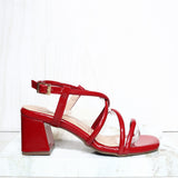 Sandalia 5 1/2 rojo charol para mujer T515-Z561
