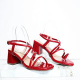 Sandalia 5 1/2 rojo charol para mujer T515-Z561