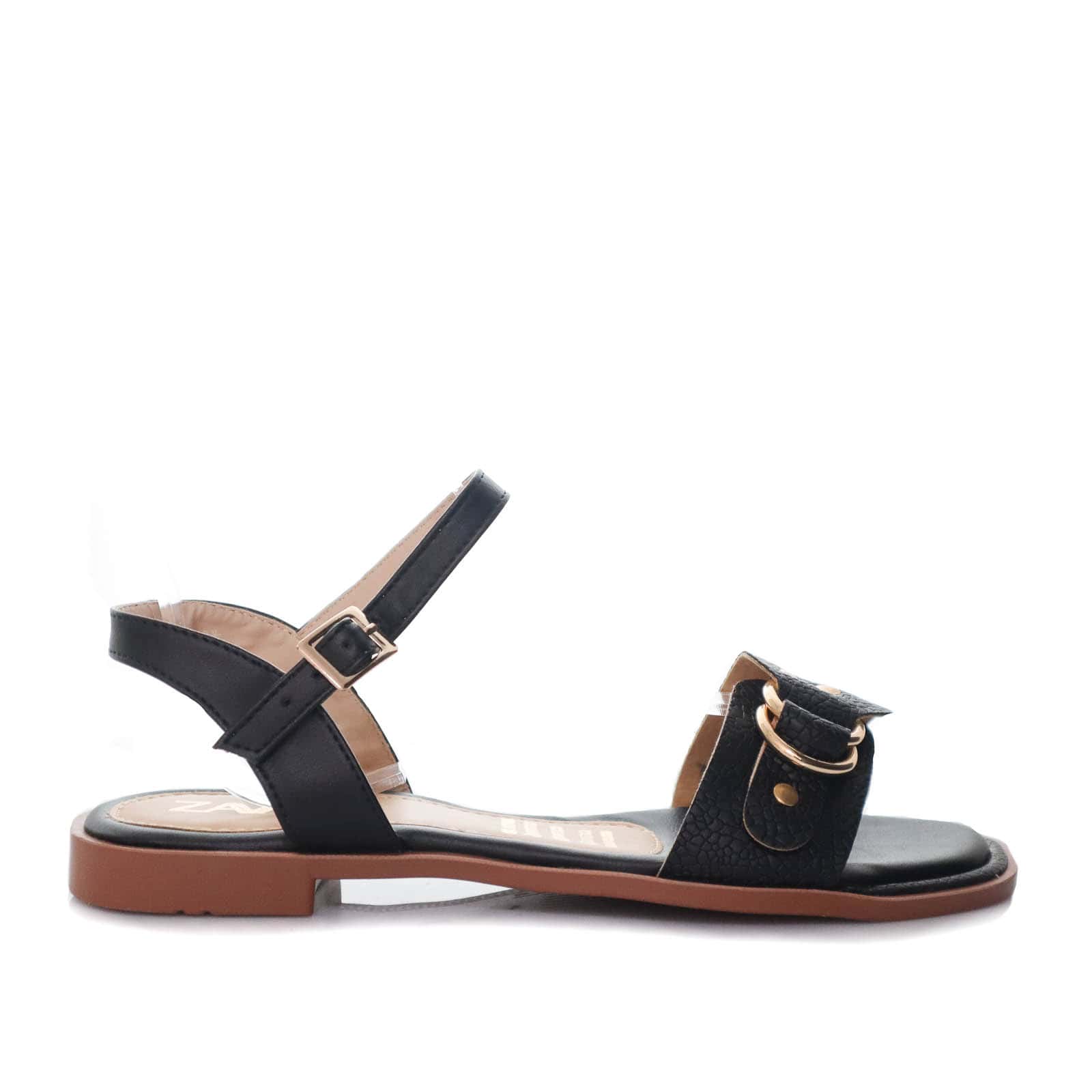 Sandalia plana negro para mujer V221-Z84