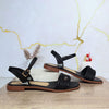 Sandalia plana negro para mujer V309-Z84